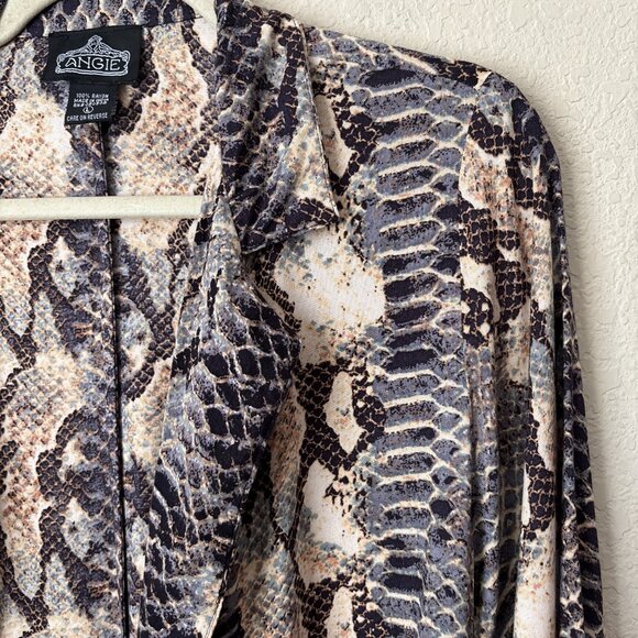 Angie Boho Reptile Print Longline Cardigan Jacket Duster - Picture 7 of 13